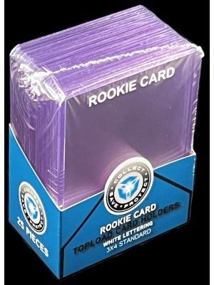 ROOKIE CARD TOP LOADER PACK [25 CT, WHITE LETTERS] 