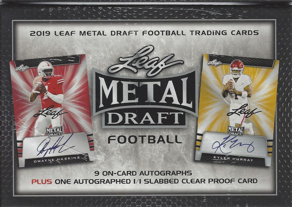 2019 Leaf Metal Draft Football Hobby Box: Sports Collectibles. 