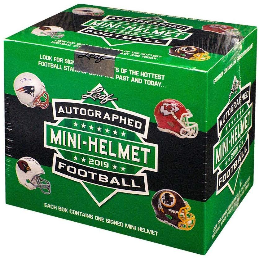 2019 Leaf Autographed Mini Football Helmet box 