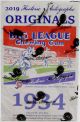 2019 HISTORIC AUTOGRAPHS ORIGINALS 1934 BASEBALL